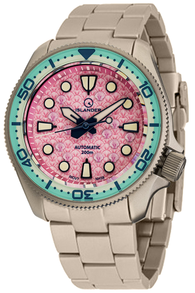 Islander Watch Sands Point Titanium Pink Shell Dial #ISL-260