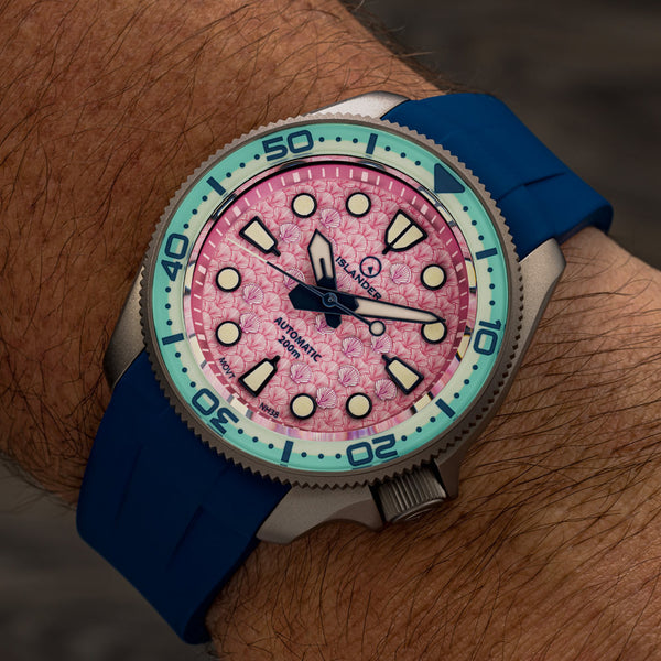 Islander Watch Sands Point Titanium Pink Shell Dial #ISL-260