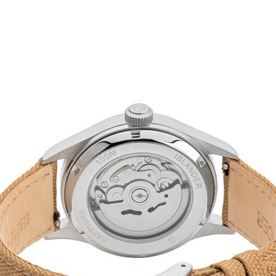 Islander Watch Mitchel "DAY-T" Automatic Field Watch White Dial #ISL-129