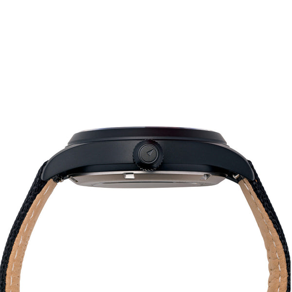 Islander Watch Mitchel "DAY-T" Automatic DLC Field Watch Black Dial #ISL-187