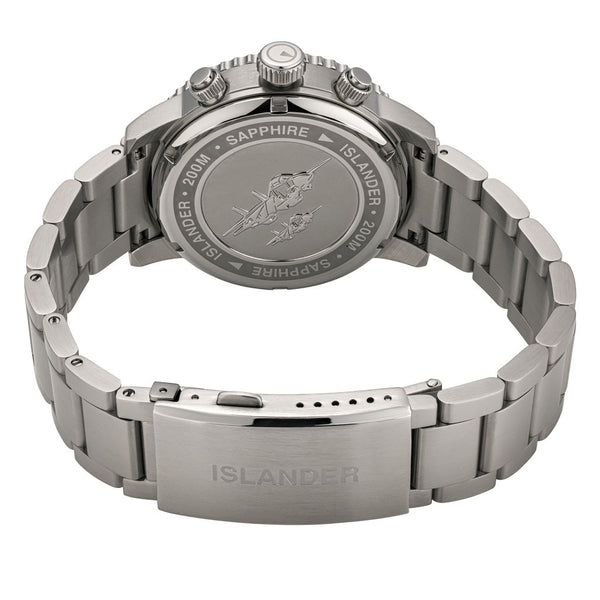 Islander Watch Calverton Flight Chronograph Alarm Grey Dial #ISL-325