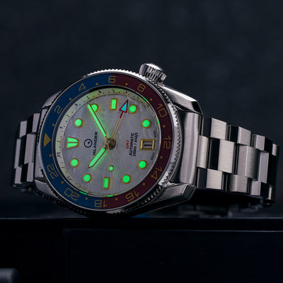 Islander Watch JFK Automatic GMT White Cloud Dial #ISL-206