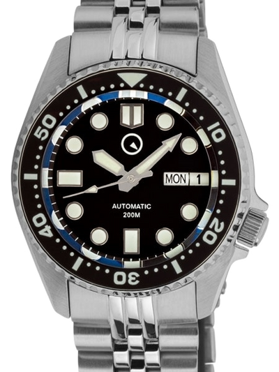 Islander Watch 38mm Automatic Dive Watch Black Dial #ISL-05