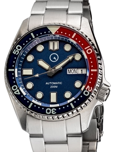 Islander Watch 38mm Automatic Dive Watch Blue Dial #ISL-49