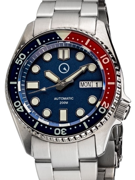 Islander Watch 38mm Automatic Dive Watch Blue Dial #ISL-49