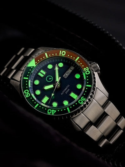 Islander Watch 38mm Automatic Dive Watch Blue Dial #ISL-49