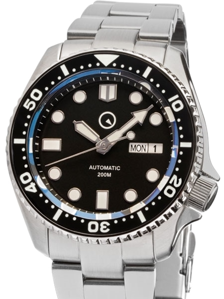 Islander Watch Automatic Dive Watch Black Dial #ISL-02