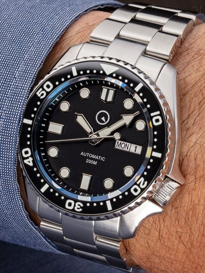 Islander Watch Automatic Dive Watch Black Dial #ISL-02