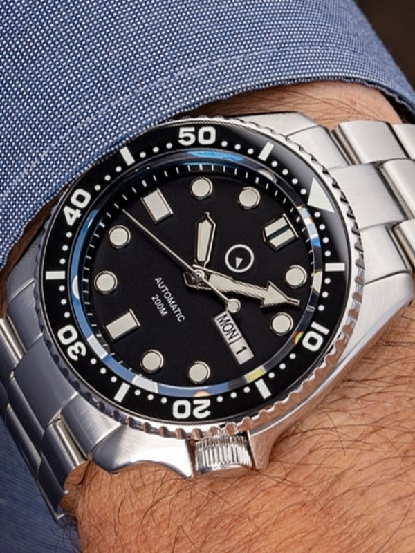 Islander Watch Automatic Dive Watch Black Dial #ISL-02