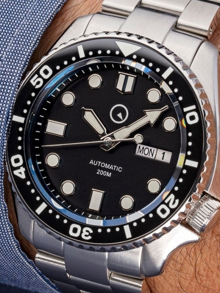 Islander Watch Automatic Dive Watch Black Dial #ISL-02