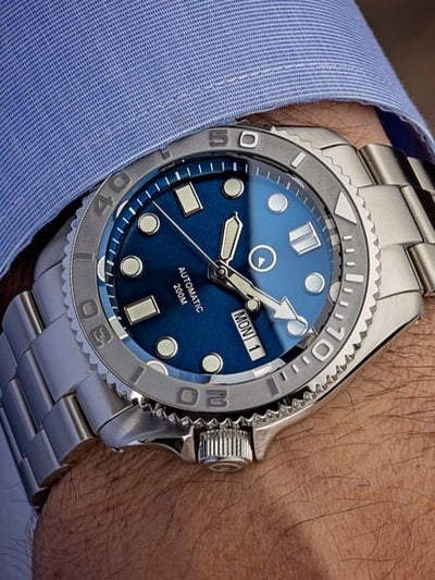 Islander Watch Automatic Dive Watch Blue Dial #ISL-18