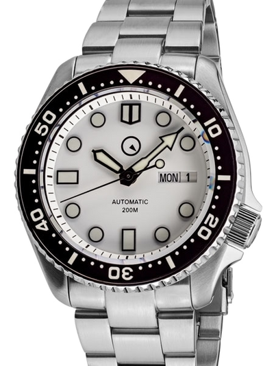 Islander Watch Automatic Dive Watch White Dial #ISL-35