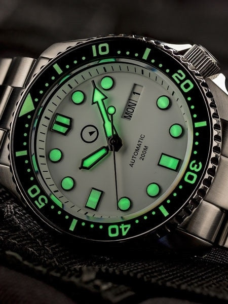 Islander Watch Automatic Dive Watch White Dial #ISL-35