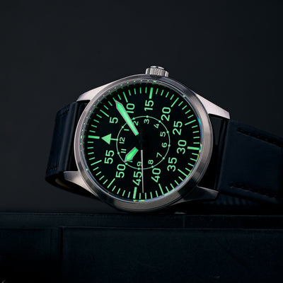 Islander Watch Aviator Automatic Black Dial #ISL-15