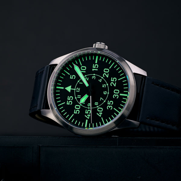 Islander Watch Aviator Automatic Black Dial #ISL-15