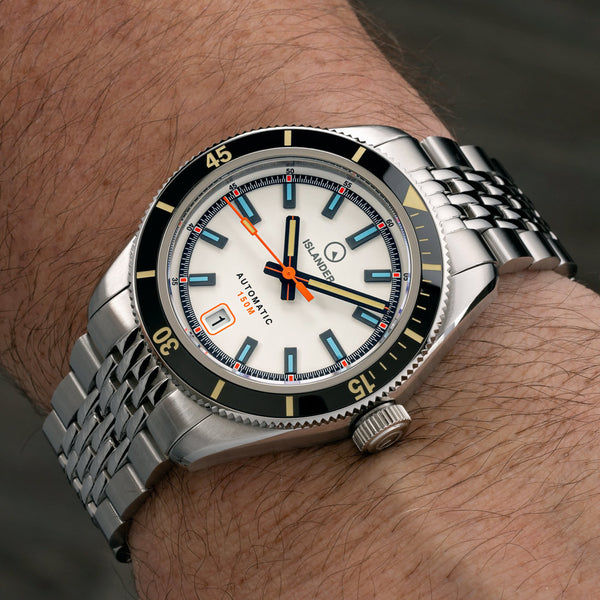 Islander Watch Port Jefferson Skin Diver White Dial #ISL-176