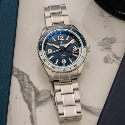 Islander Watch Republic Traveler GMT Blue Dial #ISL-238