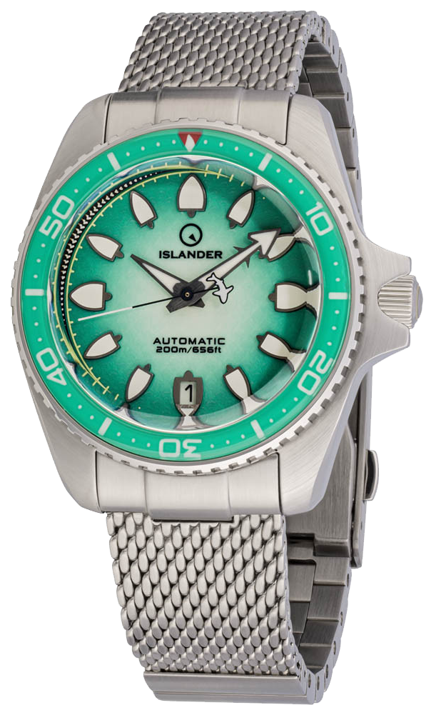 Islander Watch Hudson Harpoon Diver Degrading Sea Green #ISL-305
