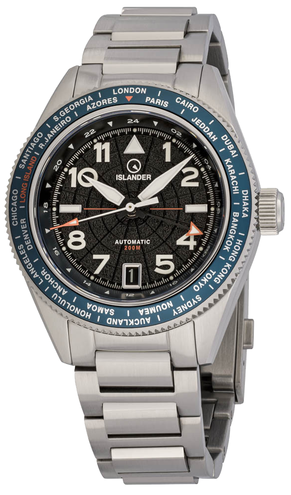 Islander Watch Calabro GMT World Time Anthracite #ISL-316