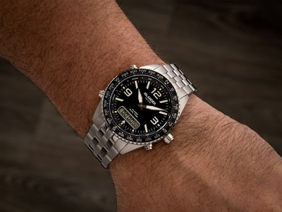 Islander Watch Rocky Point Analog-Digital Black Dial #ISL-327