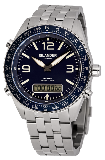 Islander Watch Rocky Point Analog-Digital Blue Dial #ISL-328