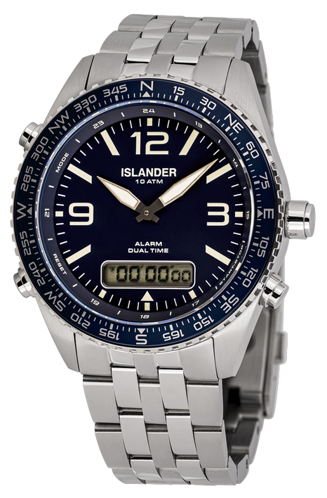 Islander Watch Rocky Point Analog-Digital Blue Dial #ISL-328