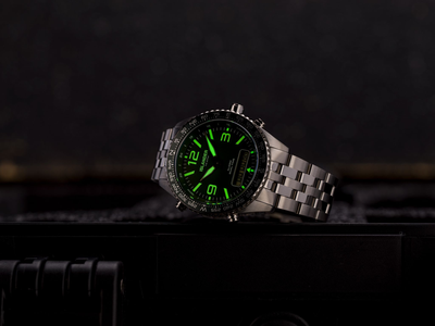 Islander Watch Rocky Point Analog-Digital Green Dial #ISL-329