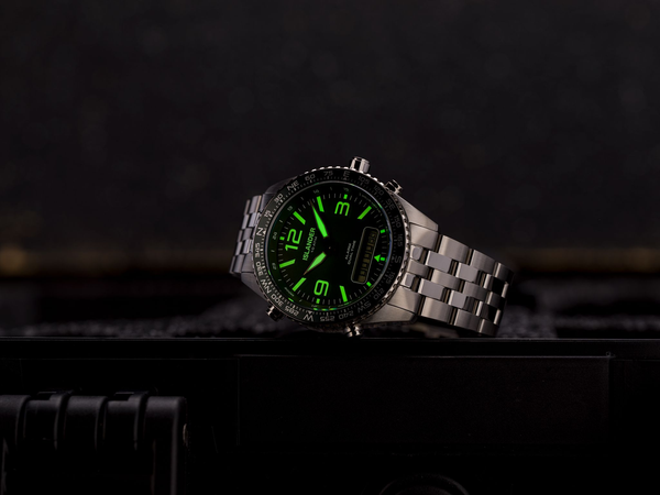 Islander Watch Rocky Point Analog-Digital Green Dial #ISL-329