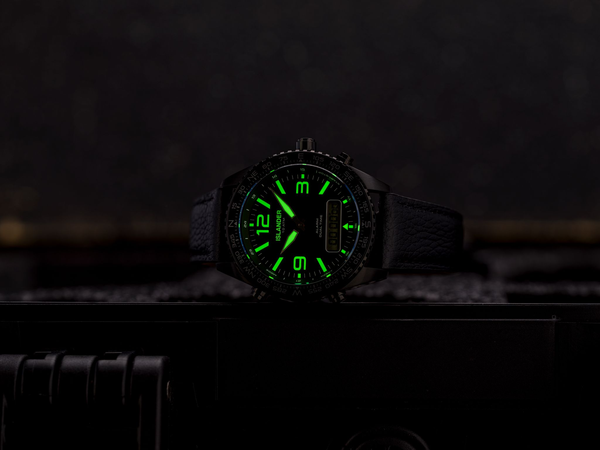 Islander Watch Rocky Point Analog-Digital Black Dial PVD #ISL-331