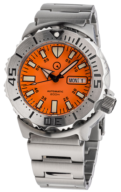 Islander Watch Automatic Dive Watch Orange Dial #ISL-94