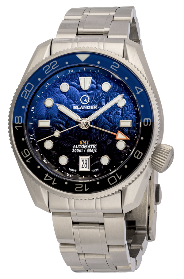 Islander Watch JFK Automatic GMT Blue Black #ISL-338
