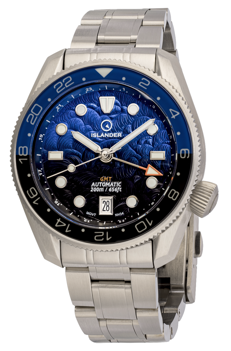Islander Watch JFK Automatic GMT Blue Black #ISL-338