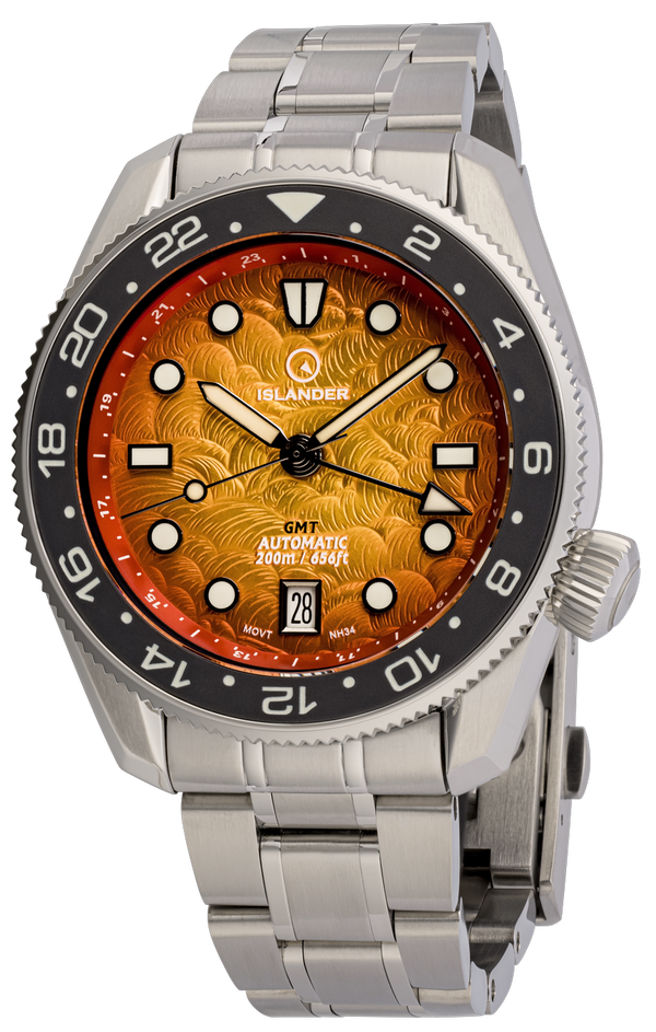 Islander Watch JFK Automatic GMT Sunset Orange #ISL-356