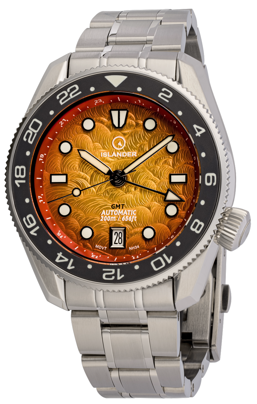 Islander Watch JFK Automatic GMT Sunset Orange #ISL-356