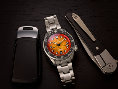 Islander Watch JFK Automatic GMT Sunset Orange #ISL-356