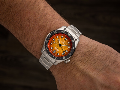 Islander Watch JFK Automatic GMT Sunset Orange #ISL-356