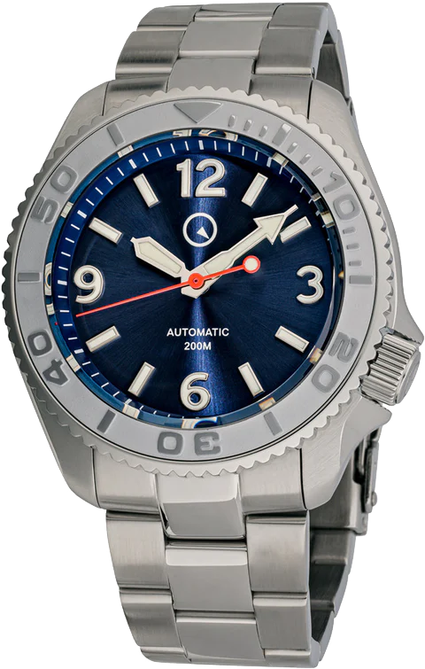 Islander Watch Red October V2 Dive Watch Radiant Blue Dial #ISL-323
