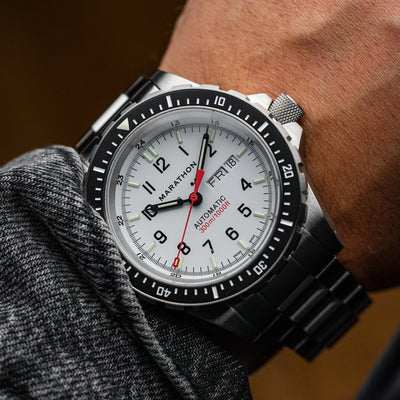 Marathon 46mm Arctic Jumbo Day/Date Automatic Bracelet JDD WW194021SS