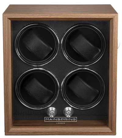 Mainspring Oxford Guardian Four Slot Watch Winder Mahogany MS-WIN-OXF4-01
