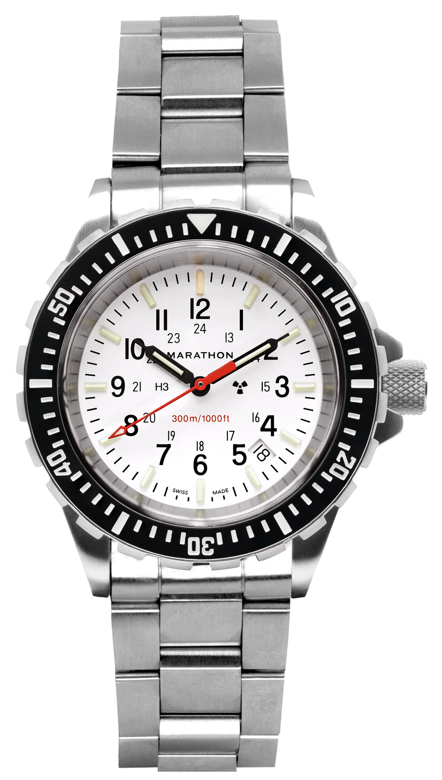Marathon 41mm Arctic Large Diver's Quartz Bracelet TSAR WW194007SS