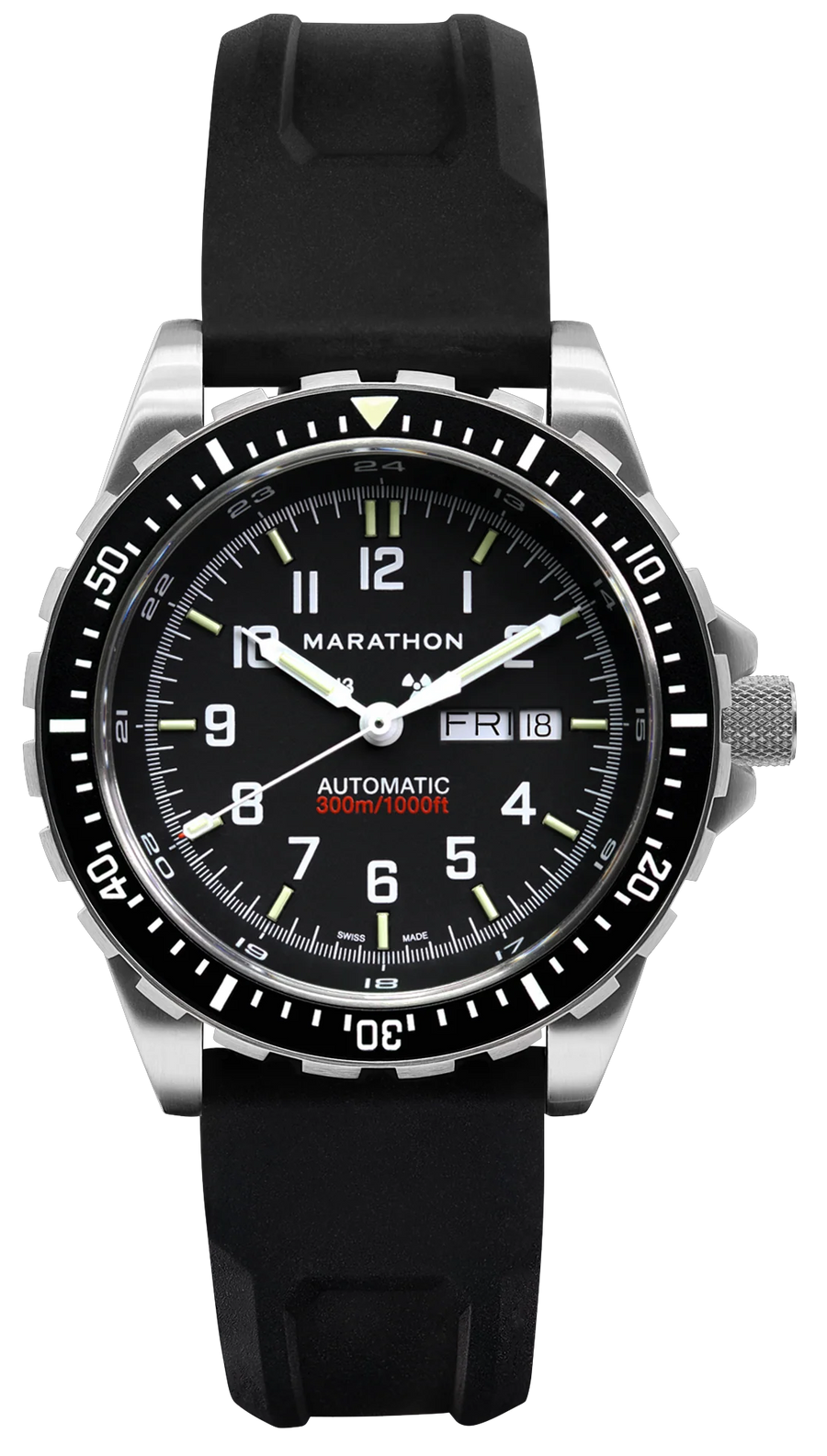 Marathon 46mm Jumbo Day/Date Automatic Rubber JDD WW194021SS