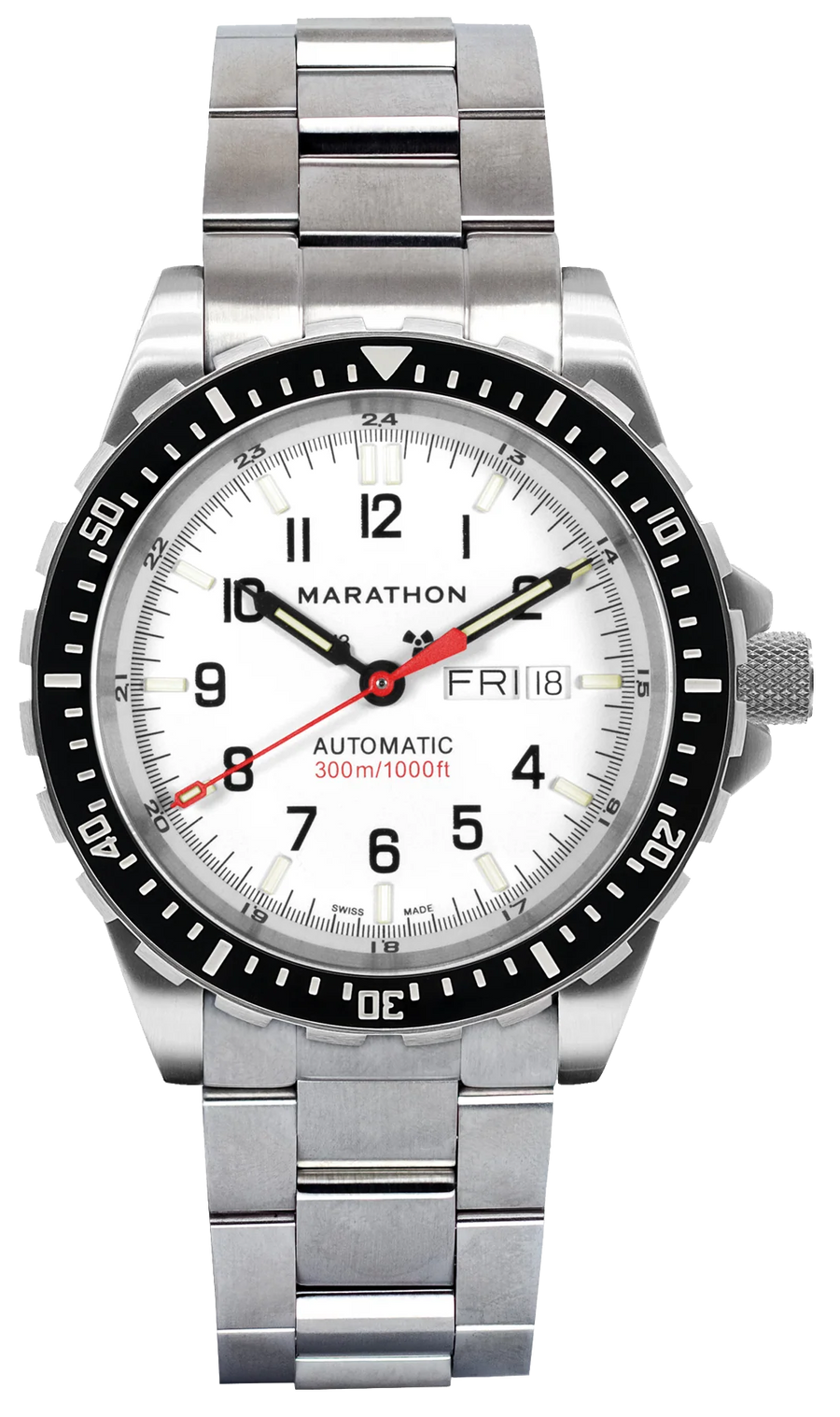 Marathon 46mm Arctic Jumbo Day/Date Automatic Bracelet JDD WW194021SS