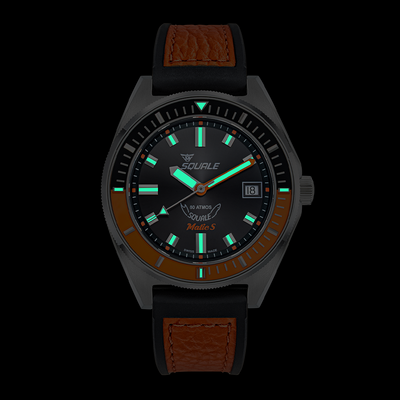 Squale Matic S Orange HydroLeather MATICBKOBK.RLOR