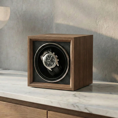 Mainspring Oxford Guardian Single Slot Watch Winder Mahogany MS-WIN-OXF1-01