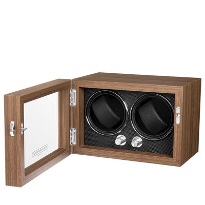 Mainspring Oxford Guardian Dual Slot Watch Winder Brown MS-WIN-OXF2-01