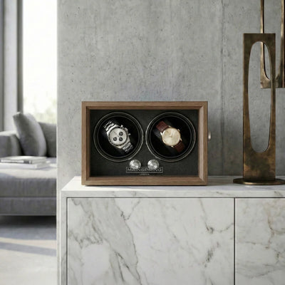 Mainspring Oxford Guardian Dual Slot Watch Winder Brown MS-WIN-OXF2-01