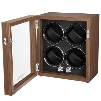 Mainspring Oxford Guardian Four Slot Watch Winder Mahogany MS-WIN-OXF4-01