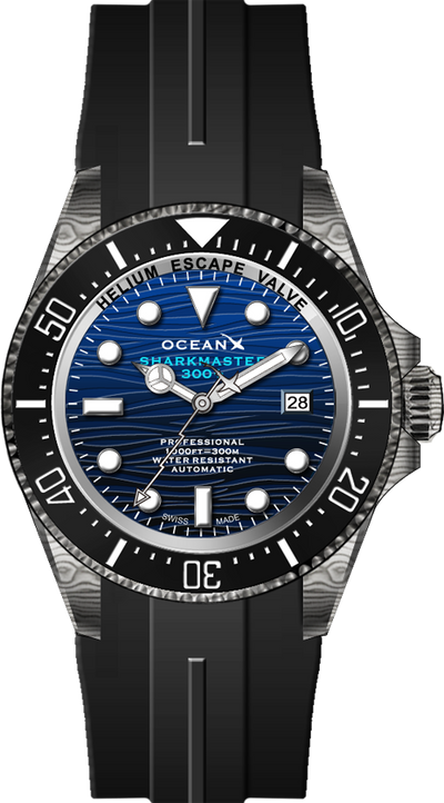 OceanX Sharkmaster 300+ Damascus SMS324 Limited Edition OceanX Sharkmaster 300+ Damascus SMS324 Limited Edition