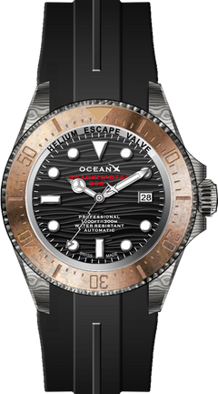 OceanX Sharkmaster 300+ Damascus Bronze SMS331 Limited Edition