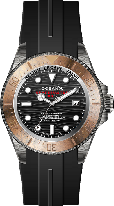 OceanX Sharkmaster 300+ Damascus Bronze SMS331 Limited Edition